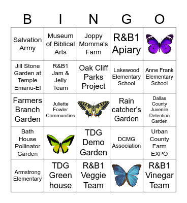 Project Spotlight Day Bingo Card
