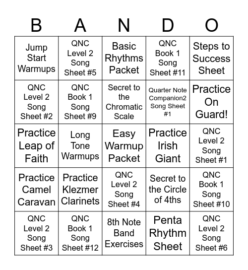 30-Day Practice Challenge (5th Grade) Bingo Card