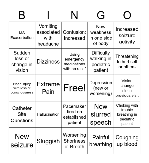 Wake Specialties Bingo Card