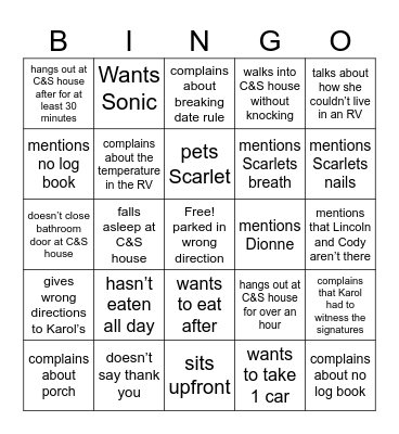 Will Notary Bingo Card