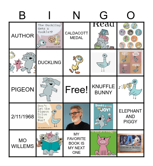 MO WILLEMS 5X5 Bingo Card