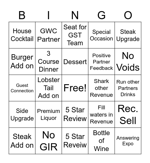 JOEY BINGO Card