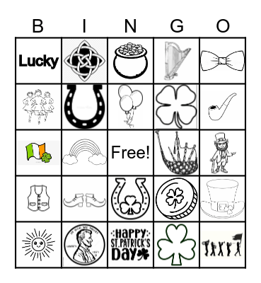 Saint Patrick's Day Bingo Card