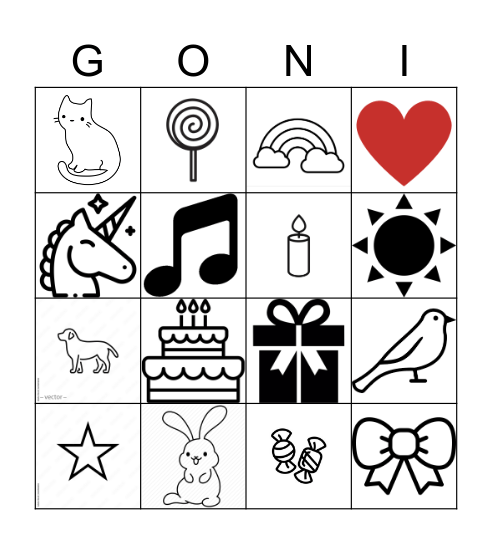 גוני בת 8 ⭐ Bingo Card