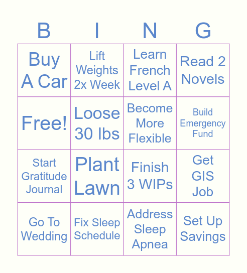 2025 Bingo Card