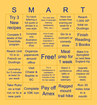 SMART Bingo (March - May 2025) Bingo Card