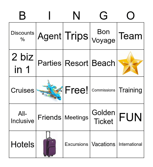 Travel Bingo Card