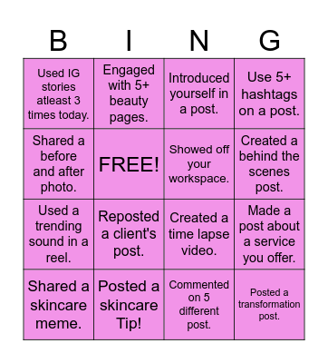 SOCIAL MEDIA Bingo Card