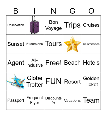 Travel Bingo Card