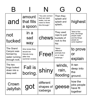Interim Assessment 3 Review Bingo Card