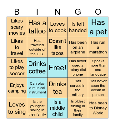 Get to Know Our Team MK & KC Bingo Card