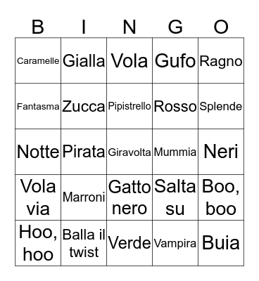 Halloween Bingo Card