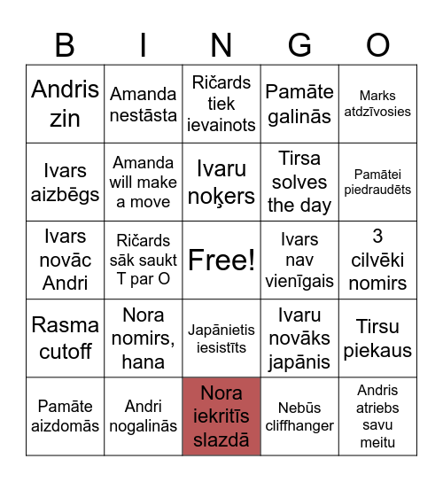 Nelūgtie viesi Bingo Card