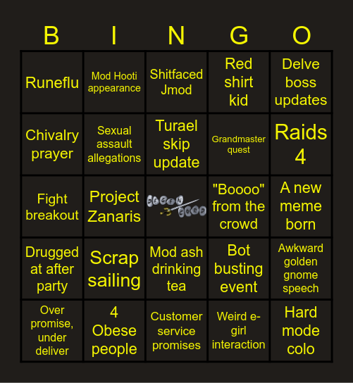 Runefest 2025 Bingo Card