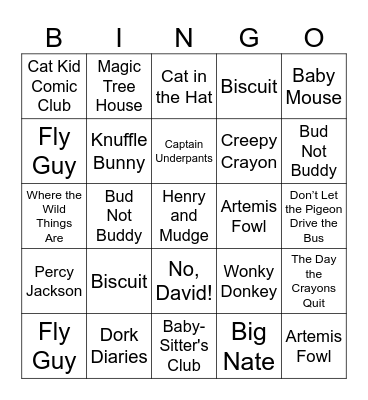 Nevada Reading Week Class Bingo Tuesday Bingo Card