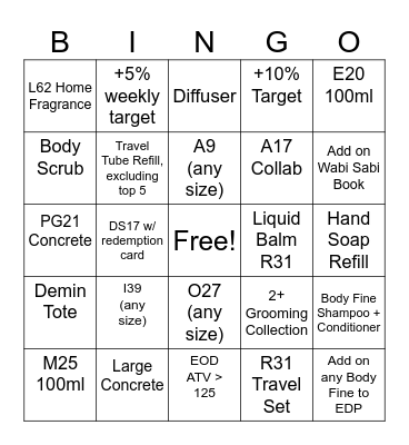 March Bingo Card