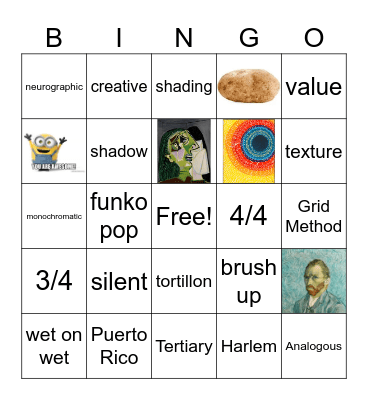 Art BINGO Card
