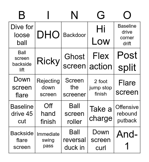Nova Bingo Card