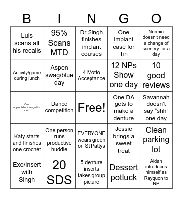 March Madness 🍀 Bingo Card