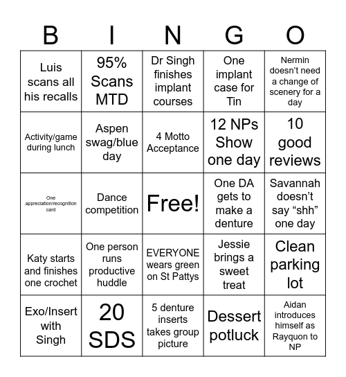 March Madness 🍀 Bingo Card