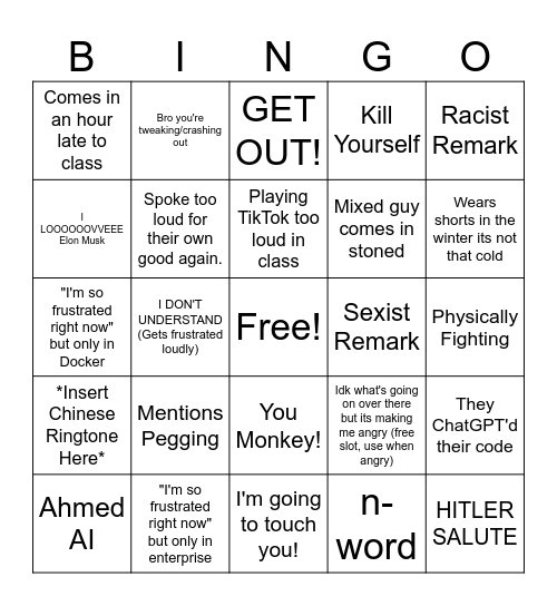 The Lost Society Bingo Card
