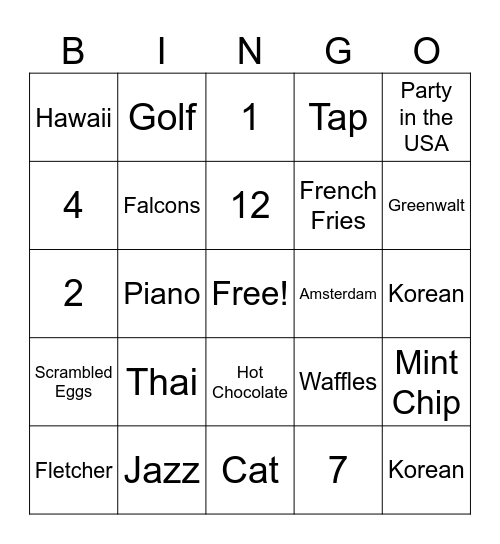 Get to Know Emi and Ellie! Bingo Card