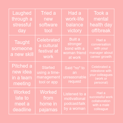 Bingo & Bonding Bingo Card