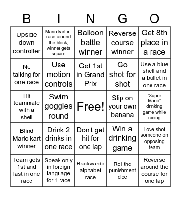 Mario Bingo Card