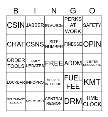 Bingo Card