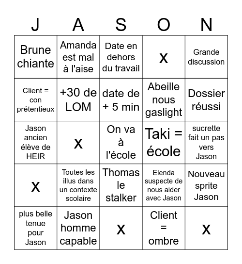 Episode 13 Bingo Card