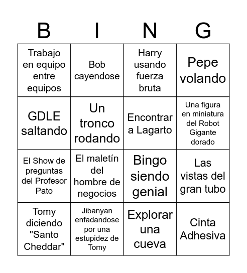Competencia de Bingo Card