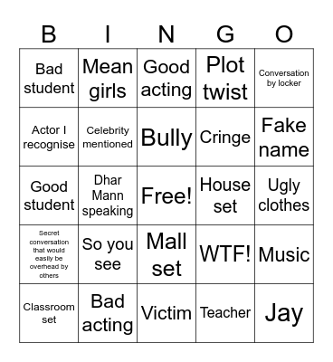 Dhar Mann Bingo Card