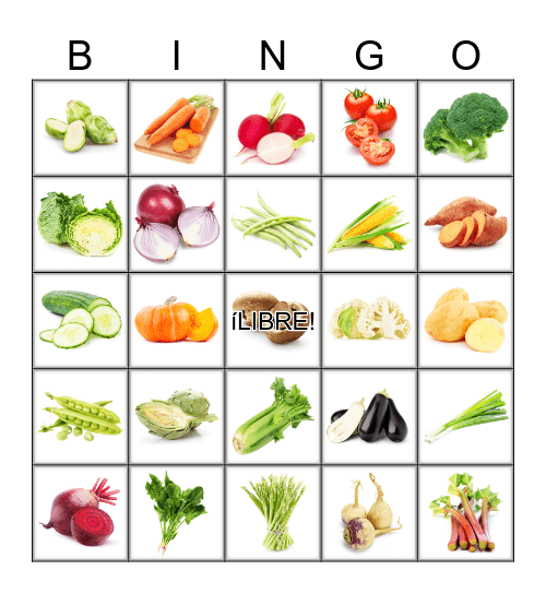 Cortes FRUTAS Bingo Card