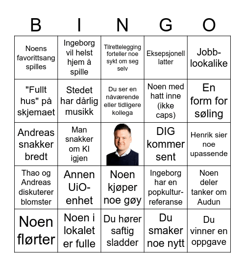 Utfluktsbingo Card