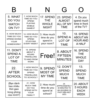 TIME Bingo Card