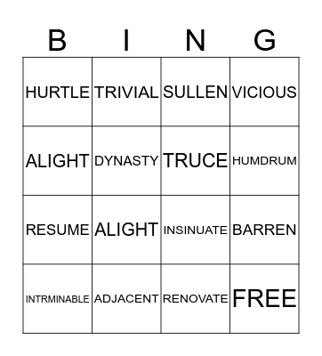 POKEMON BINGO Card