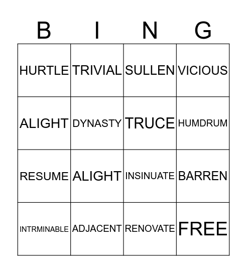 POKEMON BINGO Card