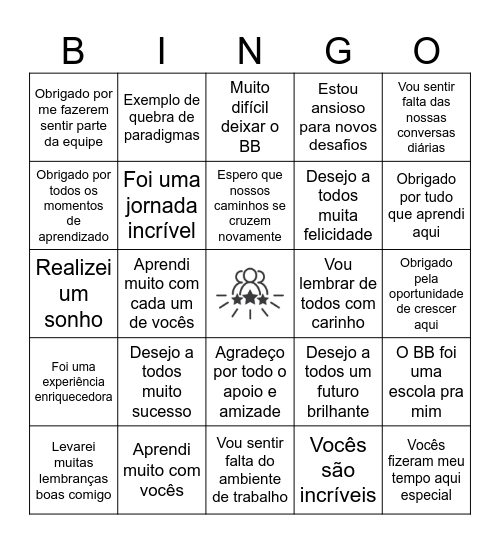 DESPEDIDA DUDA & ERIC Bingo Card