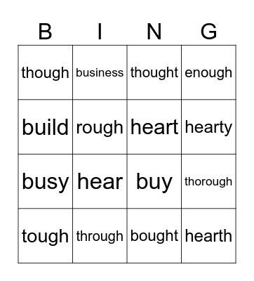 Level 4 Learned Words and More Bingo Card