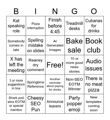 February Fricka Bingo Card
