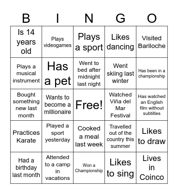 FIND SOMEONE WHO... Bingo Card