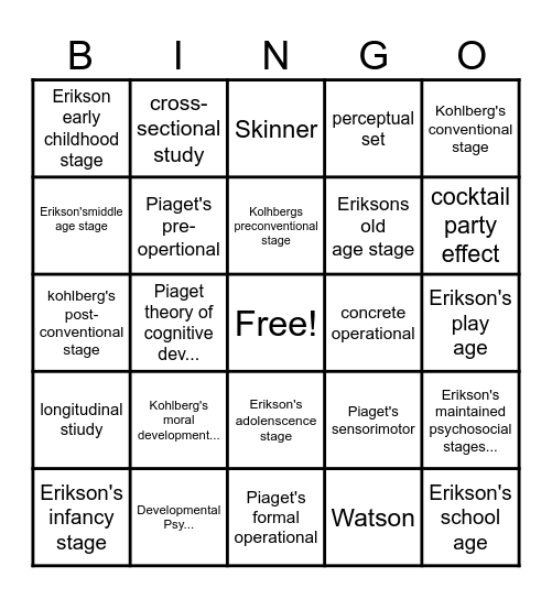 Chapter 4 Bingo Card