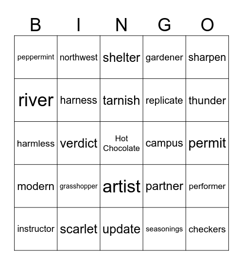 Phonics for Reading Bingo Card