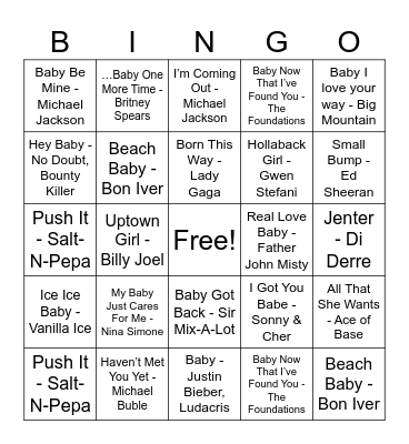 👶 KATE's BABYSHOWER BINGO 👶 Bingo Card