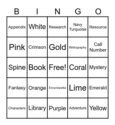 Color Our World Bingo Card