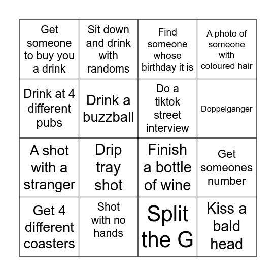 BingBeau Bingo Card