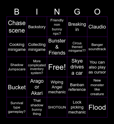 BUNNY GRAVEYARD Bingo Card