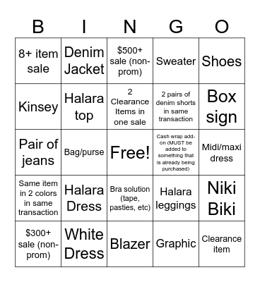 SORTED BLACKOUT BINGO! Bingo Card