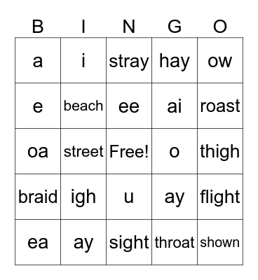 Book B Unit 4 Bingo Card