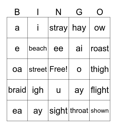 Book B Unit 4 Bingo Card